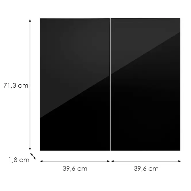 Kuchynská predná časť D80 L9 K165 Čierna Hg Griii
