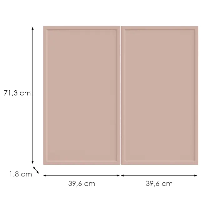 Kuchynská predná časť D80 O6 K276 Antická ružová Gr Ii