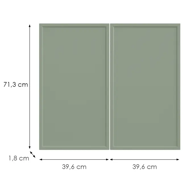 Kuchynská predná časť D80 O6 K-279 Olivový Grii,2