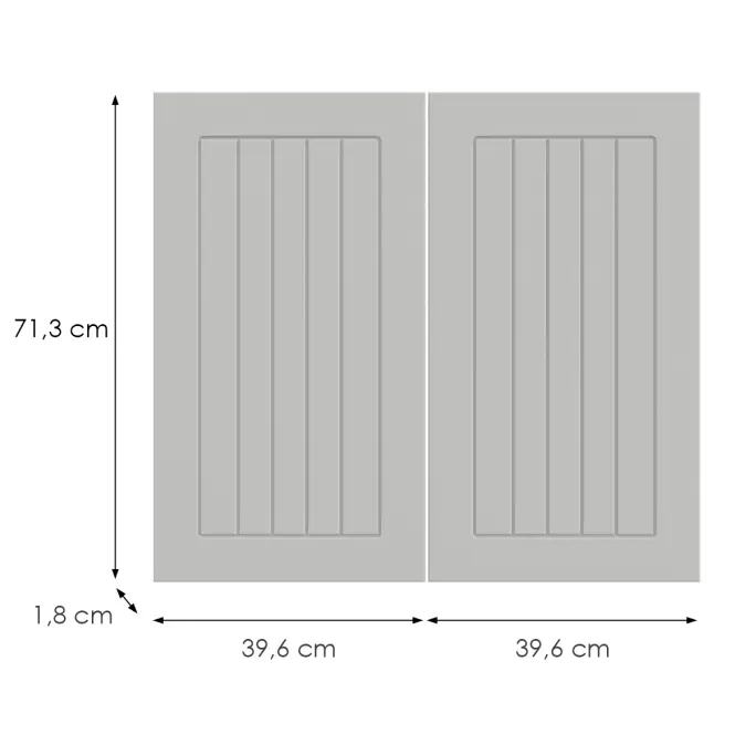 Kuchynská predná časť D80  H5 K252 Biely Gr I