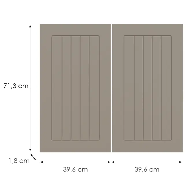 Kuchynská predná časť D80 H5 K257 Kašmír Matná Grii