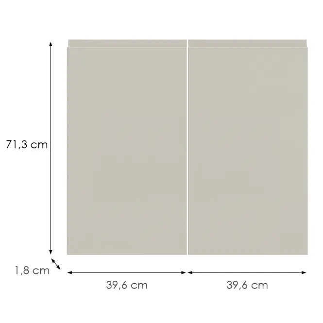 Kuchynská predná časť D80z  T8 K943 Kašmír Gri