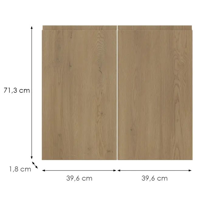 Kuchynská predná časť D80z T8 K282 Dub Cremona Grii