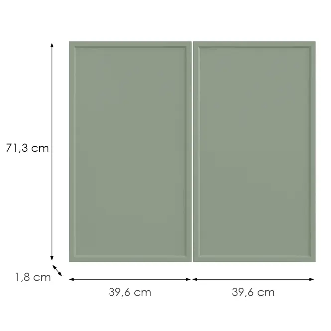 Kuchynská predná časť D80z O6 K-279 Olivový Grii
