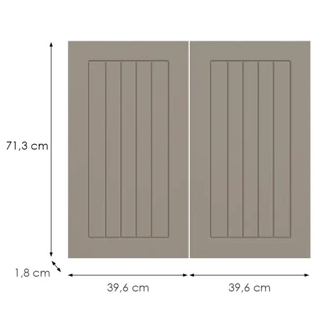 Kuchynská predná časť D80z H5 K257 Kašmír Matná Grii