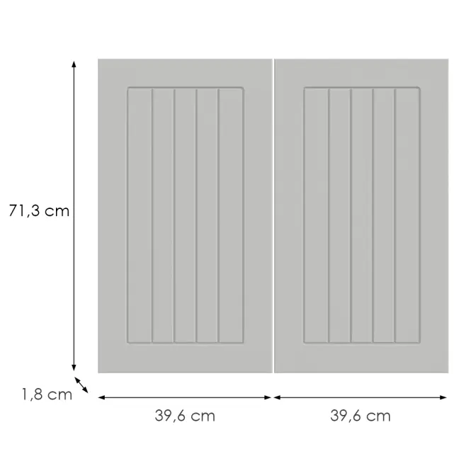 Kuchynská predná časť D80z  H5 K252 Biely Gr I