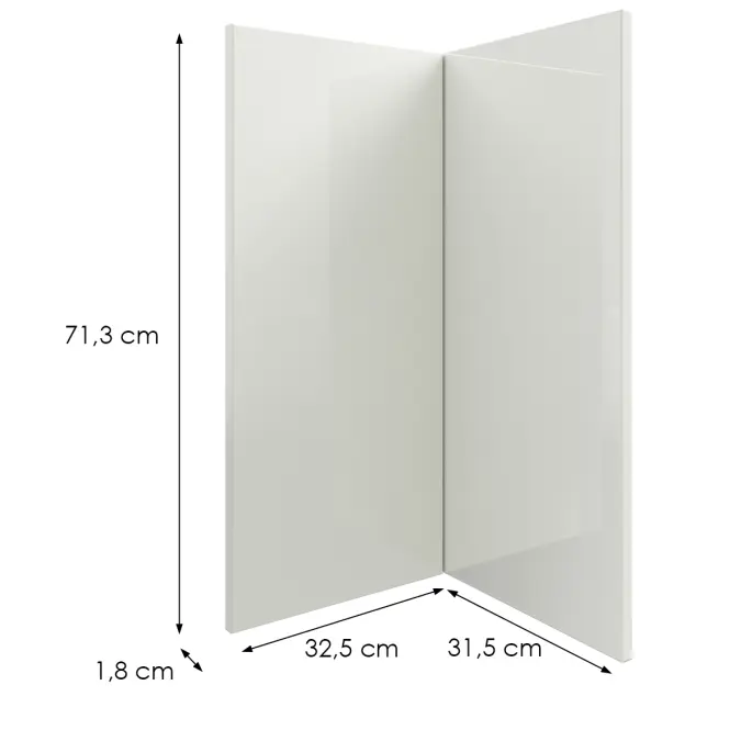 Kuchynská predná časť D90n L9 K900 Bianco Hg Griii