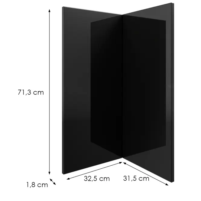 Kuchynská predná časť D90n L9 K165 Čierna Hg Griii