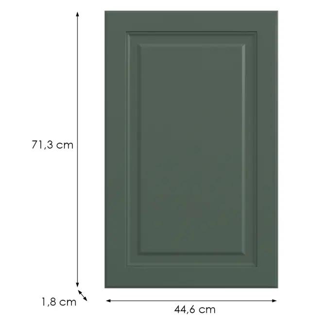 Kuchynská predná časť D45fzw  V6 K274 Zelený labrador Gri