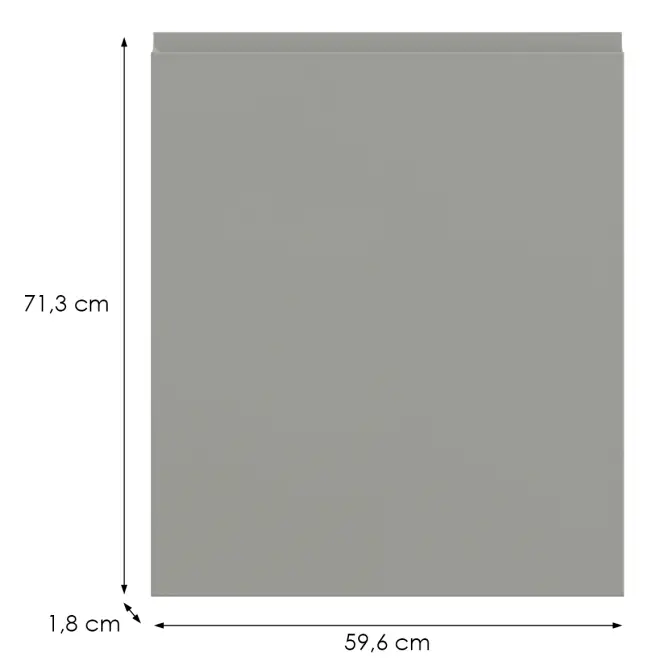Kuchynská predná časť D60fzw  T8 K261 Sivá Matná Grii