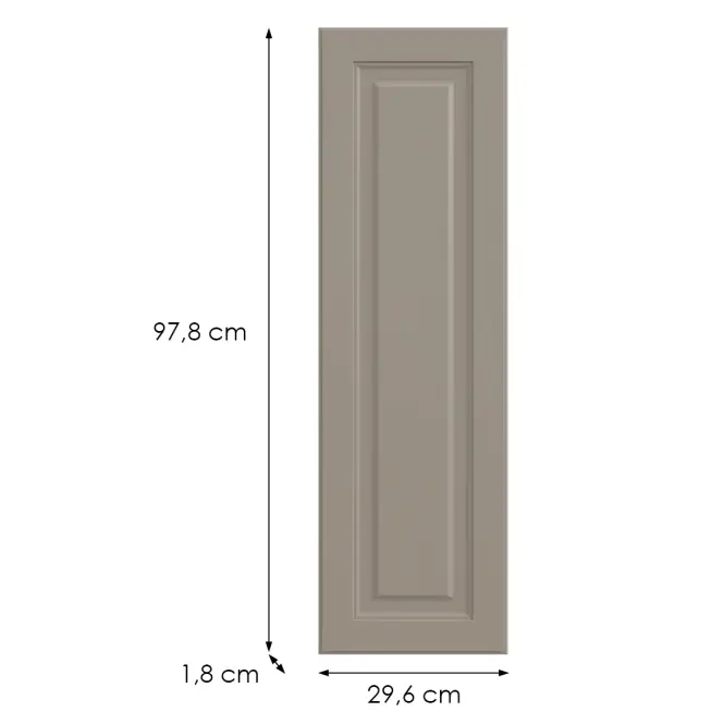 Kuchynská predná časť G30(100)(L/P) V6 K257 Kašmír Matná Grii,2
