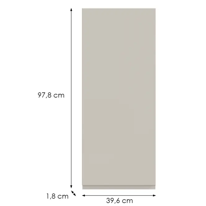 Kuchynská predná časť G40(100) L T8 K943 Kašmír Gri,2