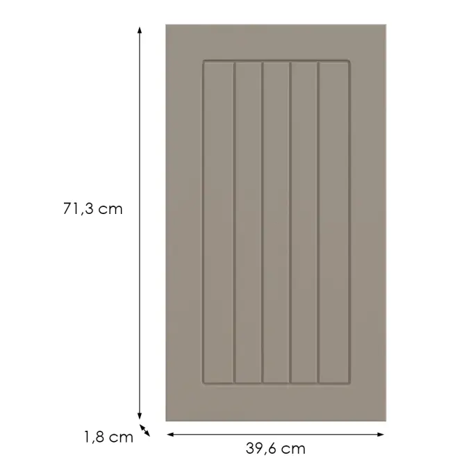 Kuchynská predná časť G40(72)(L/P) H5 K257 Kašmír Matná Grii,2