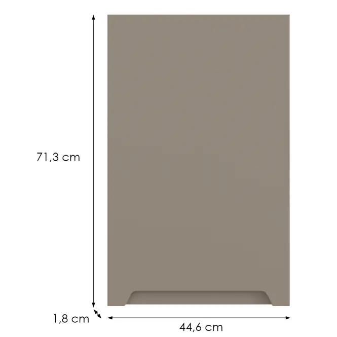 Kuchynská predná časť G45(72) L Q2 K204 Capuccino Matná Gri