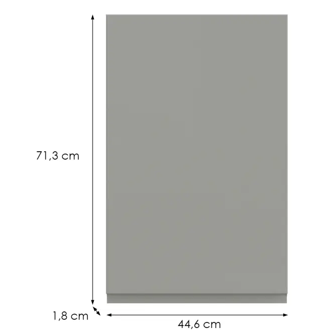 Kuchynská predná časť G45(72) L T8 K261 Sivá Matná Grii