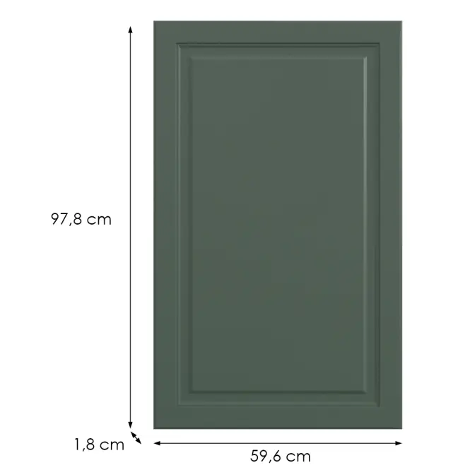 Kuchynská predná časť G60(100)(L/P) V6 K274 Zelený labrador