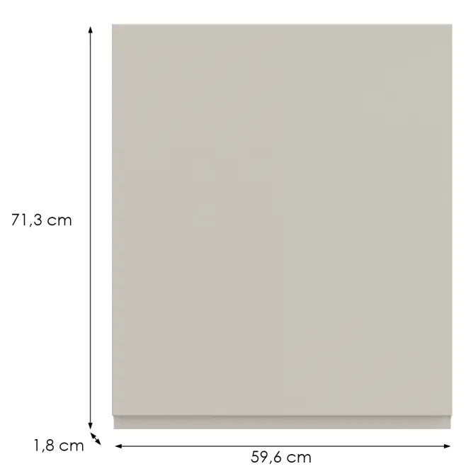 Kuchynská predná časť G60(72) L T8 K943 Kašmír Gri,2