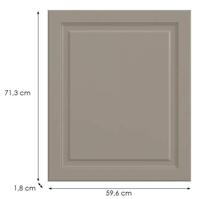 Kuchynská predná časť G60(72)(L/P)  V6 K257 Kašmír Matná Grii