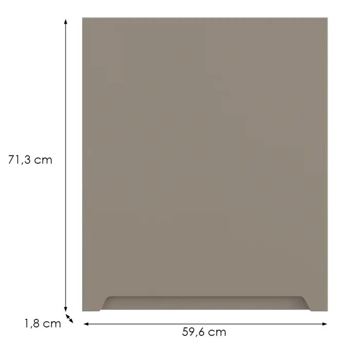 Kuchynská predná časť G60(72) P Q2 K204 Capuccino Matná Gri