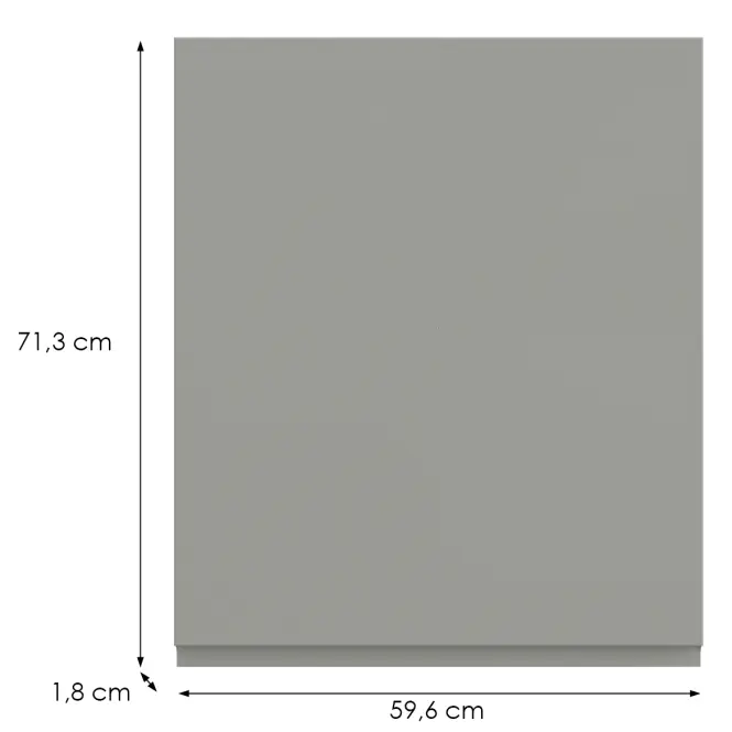 Kuchynská predná časť G60(72) L T8 K261 Sivá Matná Grii,2
