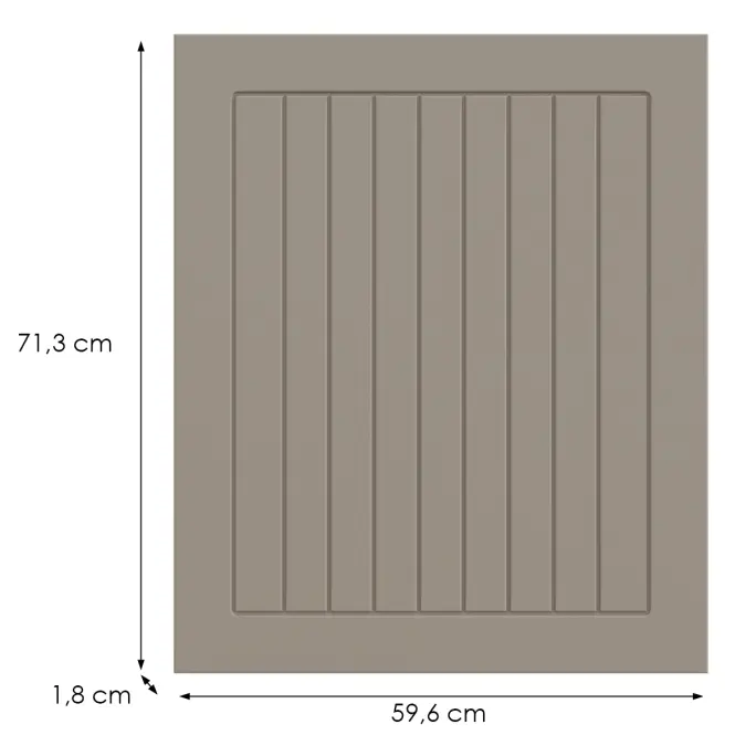 Kuchynská predná časť G60(72)(L/P) H5 K257 Kašmír Matná Grii