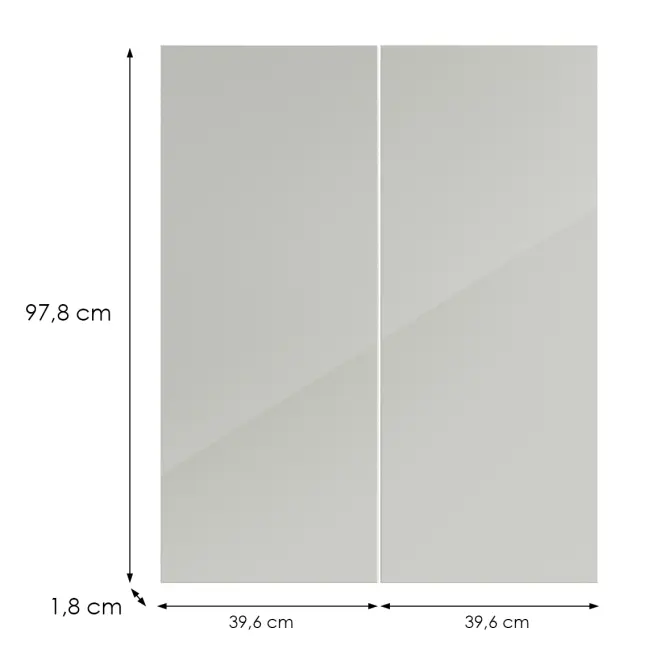 Kuchynská predná časť G80(100) L9 K900 Bianco Hg Griii