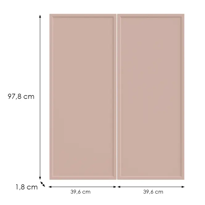 Kuchynská predná časť G80(100) O6 K276 Antická ružová Gr Ii