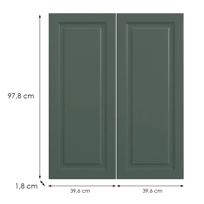 Kuchynská predná časť G80(100)V6 K274 Zelený labrador Gri