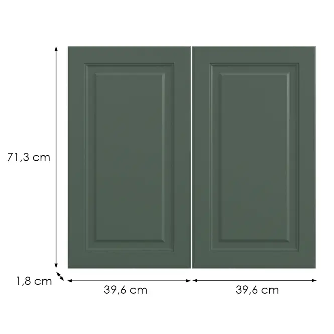 Kuchynská predná časť G80(72)  V6 K274 Zelený labrador Gri