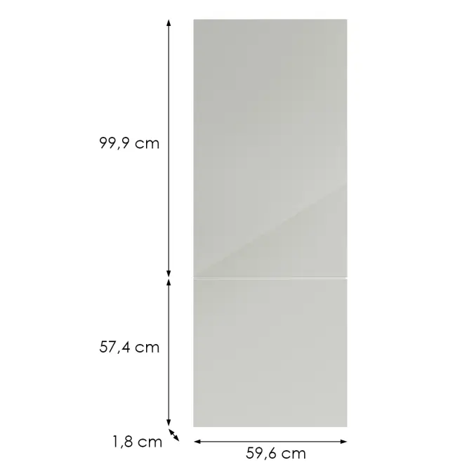 Kuchynská predná časť N60n L9 K900 Bianco Hg Griii