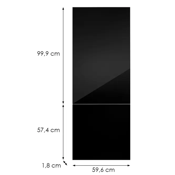 Kuchynská predná časť N60n L9 K165 Čierna Hg Griii