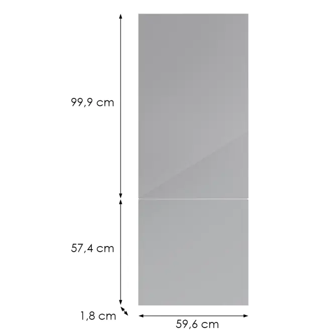 Kuchynská predná časť N60n L9 K268 Sivá Hg Griii