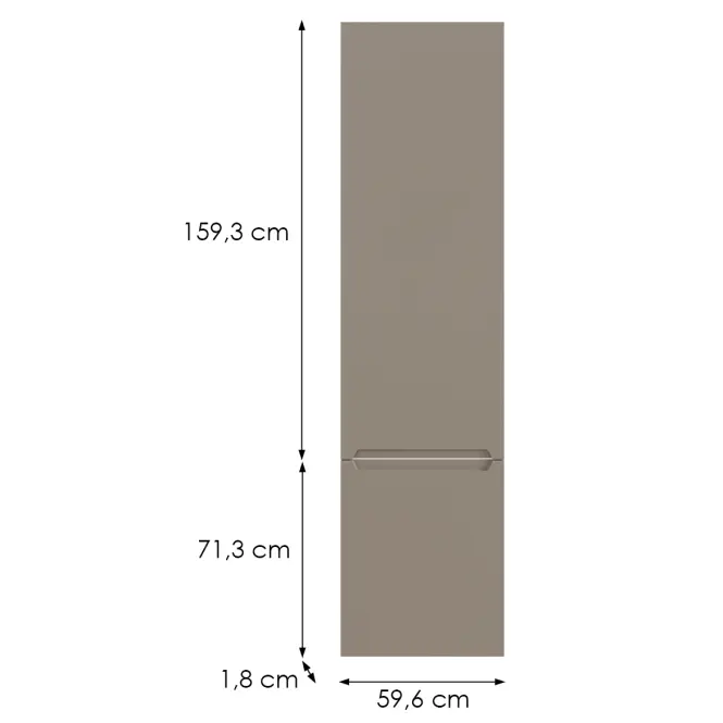Kuchynská predná časť D60t  P Q2 K204 Capuccino Matná Gri,2
