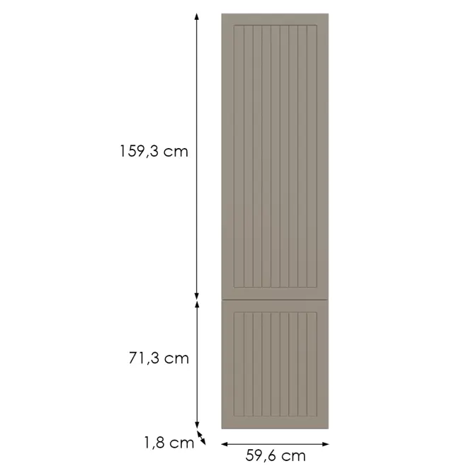 Kuchynská predná časť D60t(L/P) H5 K257 Kašmír Matná Grii