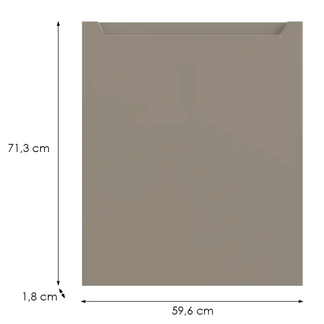 Kuchynská predná časť D60z P Q2 K204 Capuccino Matná Gri