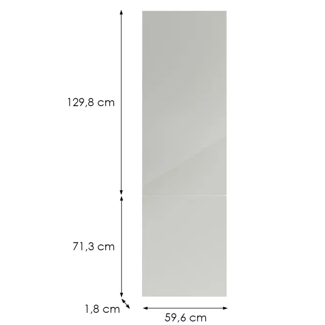 Kuchynská predná časť D60zl(L/P) L9 K900 Bianco Hg Griii