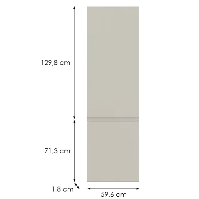 Kuchynská predná časť D60zl L  T8 K943 Kašmír Gri