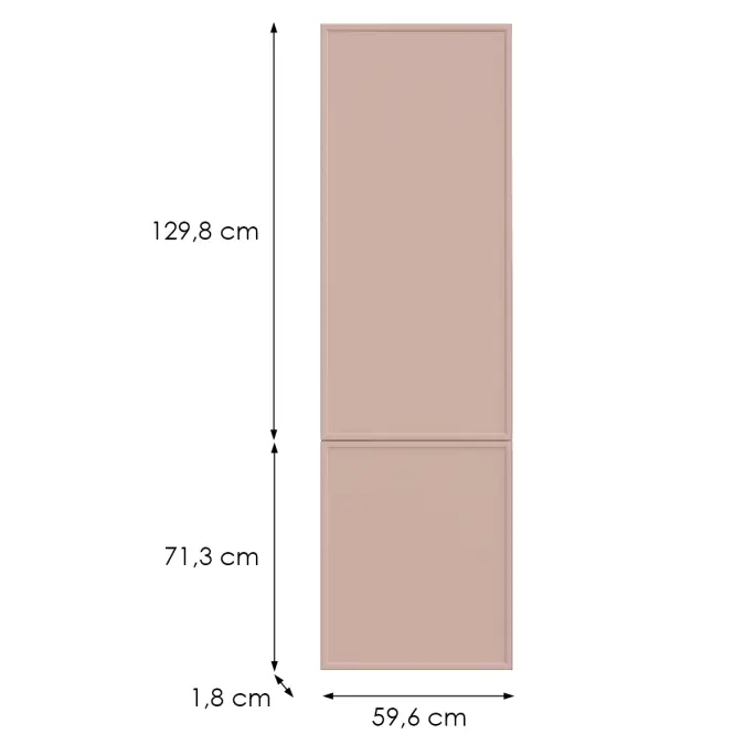 Kuchynská predná časť D60zl(L/P) O6 K276 Antická ružová Gr Ii