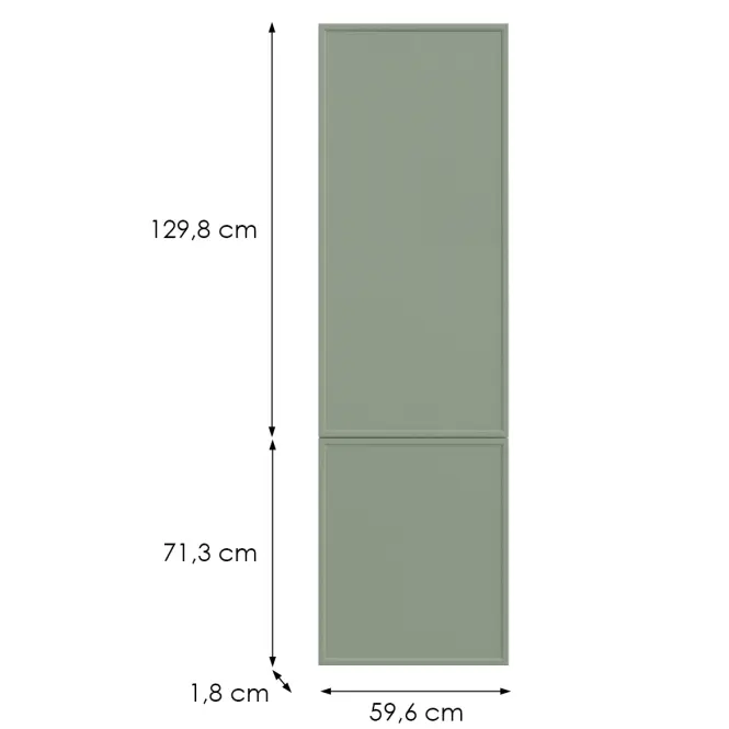 Kuchynská predná časť D60zl(L/P) O6 K-279 Olivový Grii