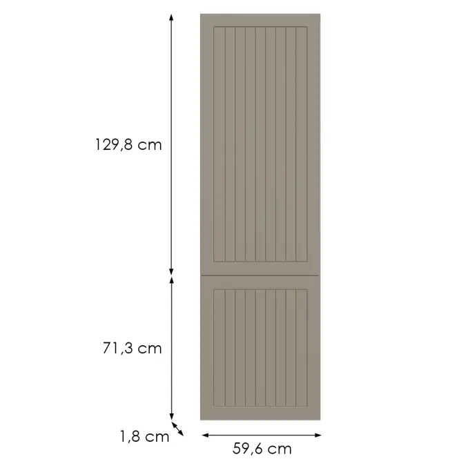 Kuchynská predná časť D60zl(L/P) H5 K257 Kašmír Matná Grii