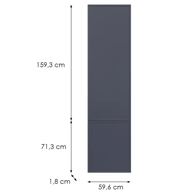 Kuchynská predná časť D60zln(L/P) O6 K273 Granát Gri,2