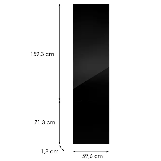 Kuchynská predná časť D60zln(L/P) L9 K165 Čierna Hg Griii