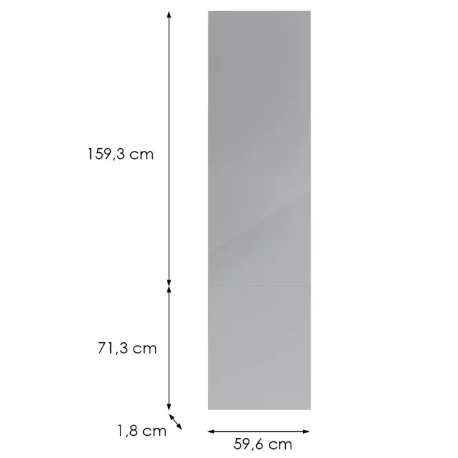 Kuchynská predná časť D60zln(L/P) L9 K268 Sivá Hg Griii