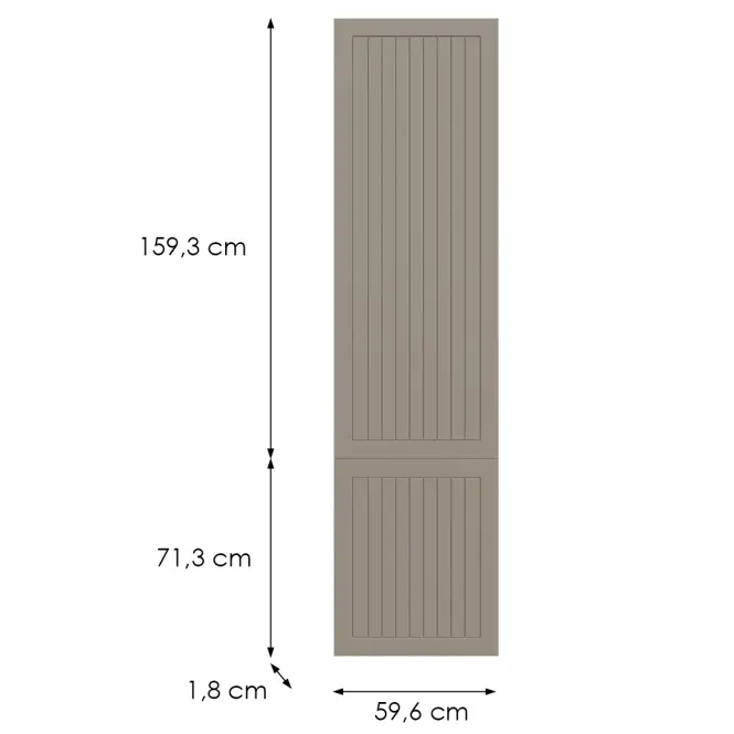 Kuchynská predná časť D60zln(L/P) H5 K257 Kašmír Matná Grii