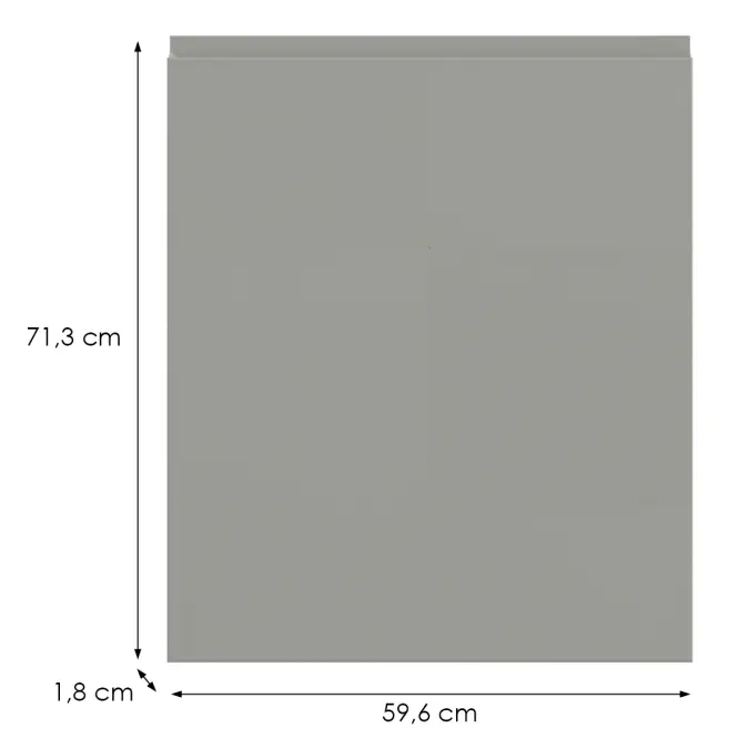 Kuchynská predná časť D60zs  T8 K261 Sivá Matná Grii