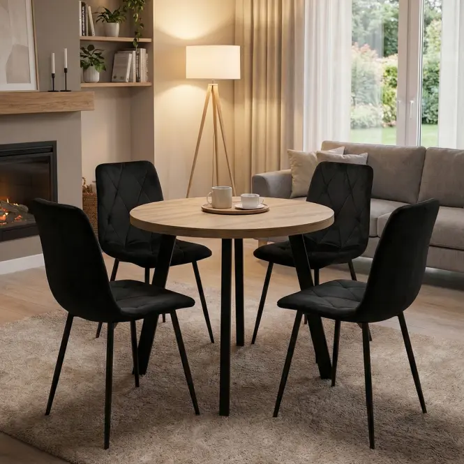 Rozkladací stôl  St-82 80+2x50 Wotan/Čierna,6