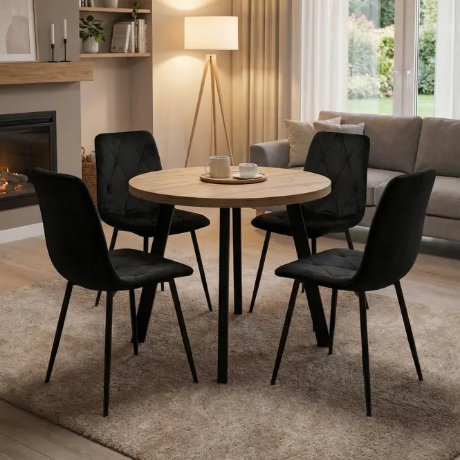 Rozkladací stôl St-82 100+50 Wotan/Čierna,6