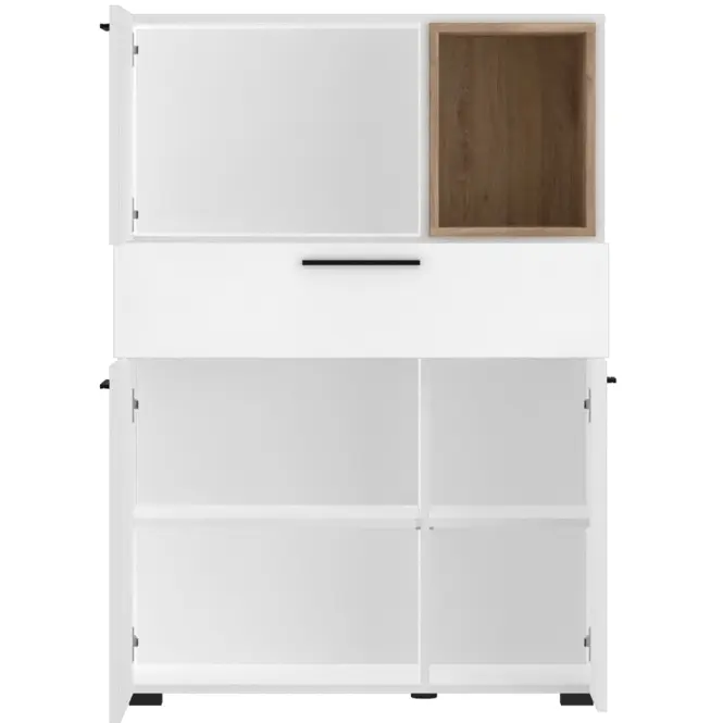 Komoda Marlow MRLK01 3D1S biela alpská/dub honey castello