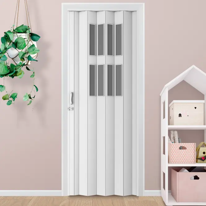 Zhrňovacie dvere PVC Modena Off-White