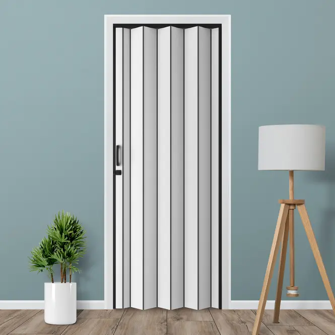 Zhrňovacie dvere PVC Blacktie Off-White